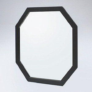 GALH/팔각 원목 욕실거울(블랙)/거울/화장실장/수건장/수납장
